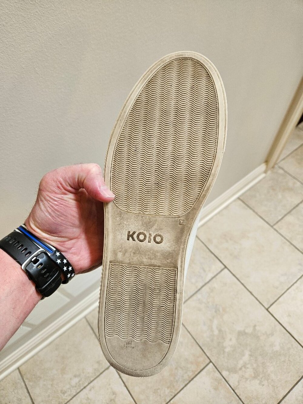 KOIO Men's Capri Full-Grain Leather Sneakers, White/Yellow, Sz EU 46 US 13 - Picture 14 of 16